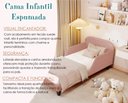 Ver imagem 4 de Cama Infantil Estofada Rosê Solteiro com Encosto Lateral Design Seguro e Confortável