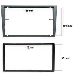 Moldura Painel 2 Din Dvd Corsa 2002 à 2014 Meriva Montana Vectra Grafite S/M 02/14 GRAFITE - 2