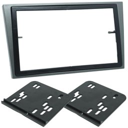 Moldura Painel 2 Din Dvd Corsa 2002 à 2014 Meriva Montana Vectra Grafite S/M 02/14 GRAFITE - 4