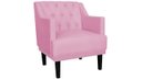 Ver imagem 1 de Poltrona Decorativa Alice Suede Rosa Pés Madeira Mz Decor