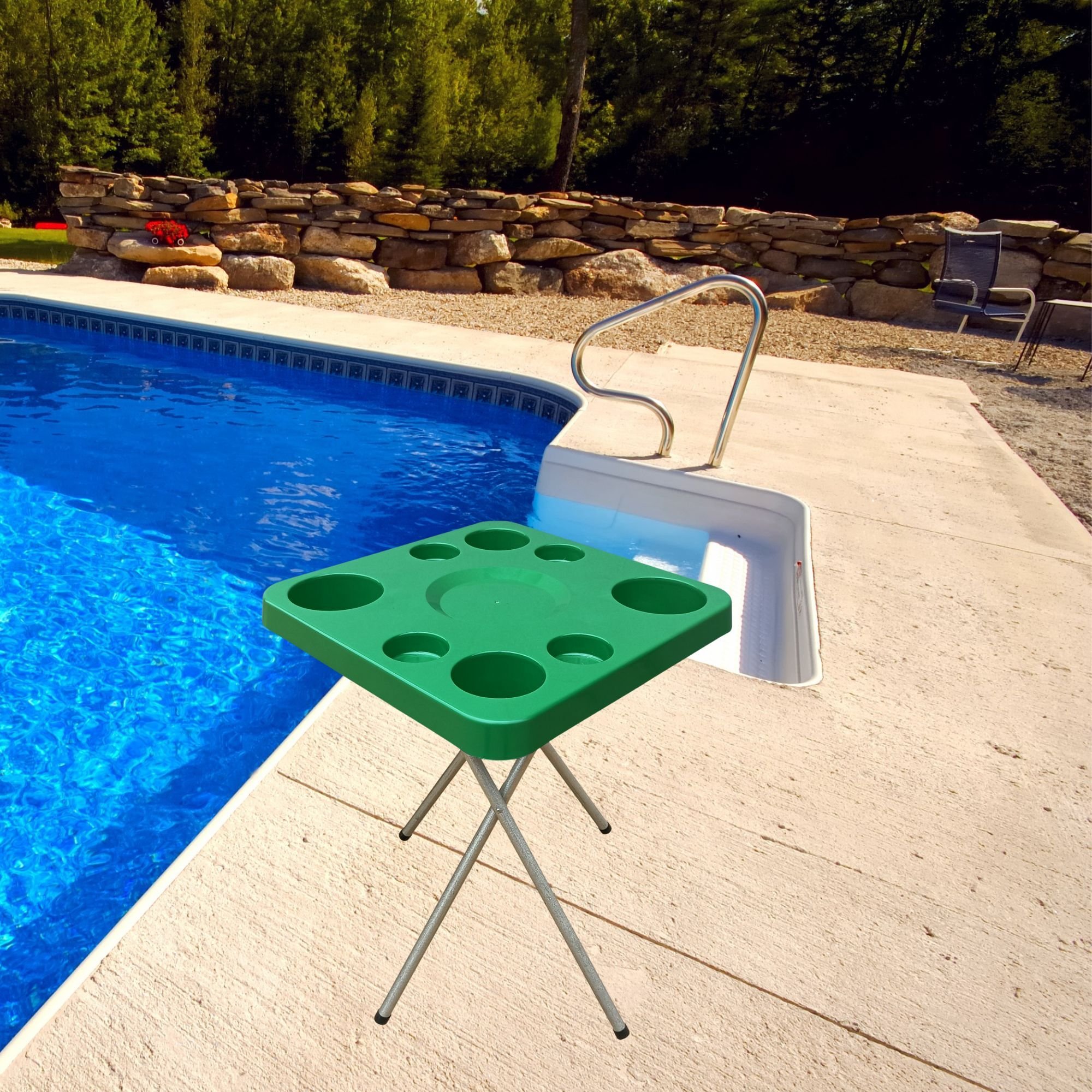 Mesa Dobravel para Petisco Piscina Praia Camping:verde - 4