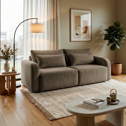 Sofá Cama 3 Lugares Retrátil e Reclinável 236cm Montreal
