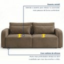 Ver mais imagens de Sofá Cama 3 Lugares Retrátil e Reclinável 236cm Montreal