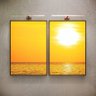 Kit 2 Telas Canvas Com Moldura Sol E Mar - 1