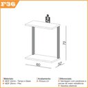 Ver imagem 3 de Mesa de Canto Lateral Decorativa Provence Industrial D03 Freijó Preto Fosco - Lyam Decor