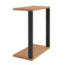 Ver imagem 1 de Mesa de Canto Lateral Decorativa Provence Industrial D03 Freijó Preto Fosco - Lyam Decor