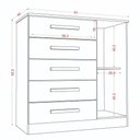 Ver imagem 4 de Cômoda 5 Gavetas 1 Porta Lily Branco