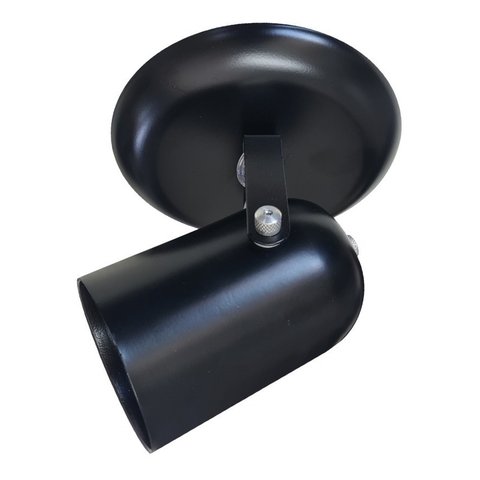 Spot Para 01 Lâmpada Preto - Gira 360 Graus Ideal para Corredor, lavabo, quintal, banheiro, Cozinha