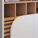 Ver imagem 6 de Cristaleira e Aparador Buffet para Sala Jurerê Off White Matte Freijó - Colibri