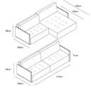 Ver imagem 3 de Sofá 3 Lugares 212cm Home Home Contemporâneo