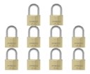Ver imagem 1 de 10 Cadeados Pado 20mm Latão Armário Bicicleta Malas-2 Chaves:Dourado