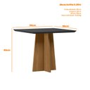 Ver imagem 2 de Mesa de Jantar Anitta 90x90 Cm com Vidro Ype Preto e 4 Cadeiras Sarah Veludo Preto – New Ceval