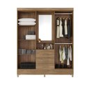 Ver imagem 3 de Conjunto de Guarda Roupa e Cômoda Boreal para Quarto 5 Portas 7 Gavetas Amêndola Demóbile