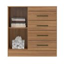 Ver imagem 4 de Conjunto de Guarda Roupa e Cômoda Boreal para Quarto 5 Portas 7 Gavetas Amêndola Demóbile
