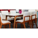 Ver imagem 4 de Sala de Jantar Completa com 6 Cadeiras Madeira Maciça 2,20x1,10 metros - Petra - Art Salas
