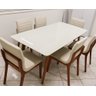 Sala de Jantar Completa com 6 Cadeiras Madeira Maciça 2,20x1,10 metros - Petra - Art Salas - 1