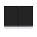 Ver mais imagens de Armário de Cozinha Modulado de Canto 6 Peças Cp30 com Pia Inox Branco/preto - Lumil Lumil Móveis
