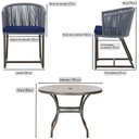 Ver imagem 2 de Mesa com 4 Cadeiras e Noronha Estofado 10 Trama Original Prata