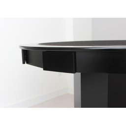 Mesa de Carteado com Gavetas e Porta Copos - 0,90x0,80 - com Xadrez - Grafite - 4