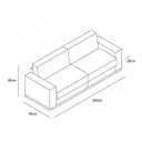 Ver imagem 2 de Sofá Living 4 Lugares 240 Living Contemporâneo