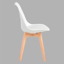 Ver imagem 6 de Kit 4 Cadeiras Leda Charles Eames Eiffel Branco Polipropileno Cozinha Área de Lazer Recepção