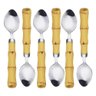 Kit com 13 Talheres em Aço Inox com Cabo de Plástico Bambu para Pão, Patês e Café - 1