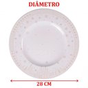 Ver imagem 2 de Kit Jogo Pratos Rasos Jantar 8pçs 8 Pessoas Capodanno 28cm