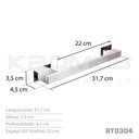 Ver imagem 4 de Toalheiro 30 cm Inox Corten - Kromus RT0304C