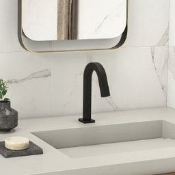 Torneira Lavatório Luxo Link Quadrada com Bico Acionador Preto Fosco 1/4 de Volta Concept Metais 910 - 7