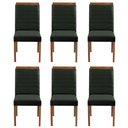 Ver imagem 1 de Kit 6 Cadeiras Decorativas Sala de Jantar Luxo Sueli Facto Verde - Mozzelar