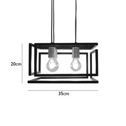 Pendente Infinity Preto com Acabamento cor Cobre para 4 Lâmpadas E-27 - PDINFINITY35-PT - 6