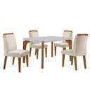 Ver imagem 2 de Conjunto Sala de Jantar Mesa Liz 120cm Mdf Canto Copo e 4 Cadeiras Athenas Moderna