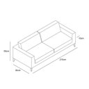 Ver imagem 3 de Sofá 3 Lugares 210cm Break Estilo Moderno Linho Pés em Madeira Maciça