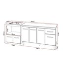 Ver imagem 6 de Armário Gabinete Camila 138 Cm com Tampo Tampão e Balcão Evelyn para Cooktop 4 Bocas Branco e