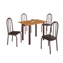 Ver imagem 1 de Conjunto Sala de Jantar Mila 4 Cad Ilhabela Marrom C- Preto