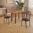 Ver imagem 2 de Conjunto Sala de Jantar Mila 4 Cad Ilhabela Marrom C- Preto