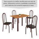 Ver imagem 3 de Conjunto Sala de Jantar Mila 4 Cad Ilhabela Marrom C- Preto
