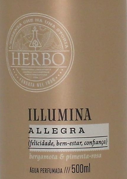 Água Perfumada Allegra - Bergamota e Pimenta Rosa - 500ml, da Herbo - 2