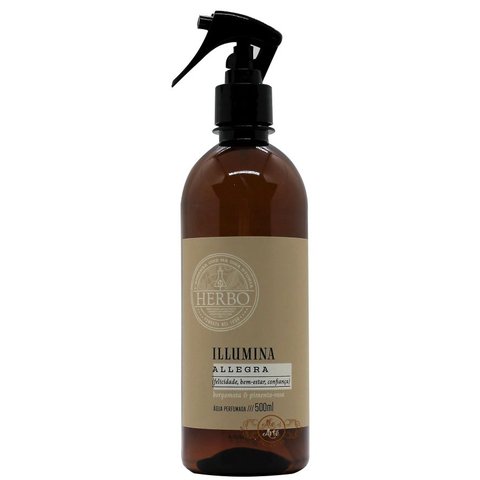Água Perfumada Allegra - Bergamota e Pimenta Rosa - 500ml, da Herbo