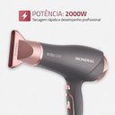 Ver imagem 2 de Secador de Cabelos Mondial Grey Rose Keratin 3 Velocidades 2 Temperaturas Cinza/rosa 220v - Scn-11