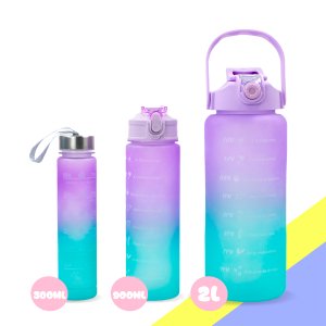 Garrafa Squeeze Água Galão 2l Adesivos 3d:tampa Verde