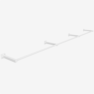Arara de Parede para Loja Modelo Premium Leve Comac - 8 Tamanhos - Branco - 270cm