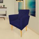 Ver imagem 2 de Poltrona Decorativa Maitê Costura Matelassê P/ Sala Recepção - Lobo Shopp:azul Marinho