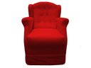 Ver imagem 2 de Poltrona Cadeira De Amamentação Com Balanço Manu Suede Vermelho Ms Decor