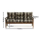 Ver mais imagens de Conjunto Sofá Havaí 3 Lugares + 2 Poltronas de Madeira com Almofadas Confortáveis - Floral