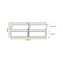 Ver imagem 5 de Vitro Basculante 2 Seções 40x150 Alumínio Branco Vidro Liso