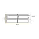 Ver imagem 5 de Vitro Basculante 2 Seções 40x150 Alumínio Branco Vidro Liso