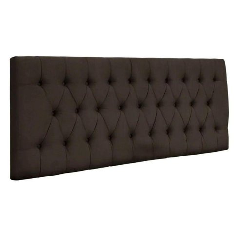 Painel Cabeceira Dubai Para Cama Box-1,28 Mt-suede Marrom