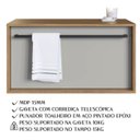 Ver imagem 4 de Gabinete para Banheiro 01 Gaveta 80cm Mel Arenas Proddy