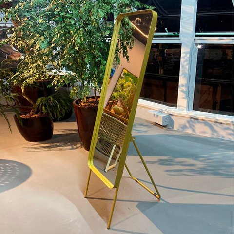 Espelho Decorativo/corpo Borda Larga Dourado 150x40cm Retangular Cantos